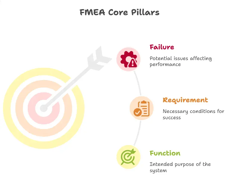 function requirement and failure in FMEA